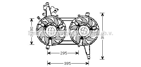 AVA QUALITY COOLING Вентилятор, охлаждение двигателя FT7542